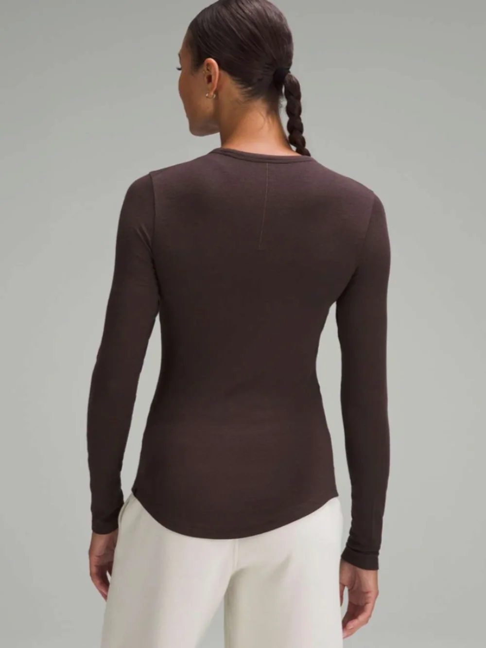 Lululemon Hold Tight Long Sleeve Shirt – Espresso Brown – Size 12 - Picture 3 of 7